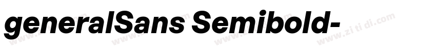 generalSans Semibold字体转换